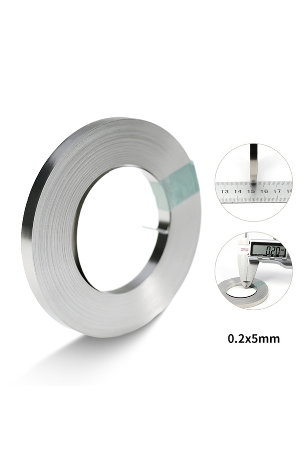 0.2mm x 5mm x 10M 1Roll 10M 18650 Battery Nickel Plated Strip Li-ion Connector 0.1mm 0.12mm 0.15mm 0