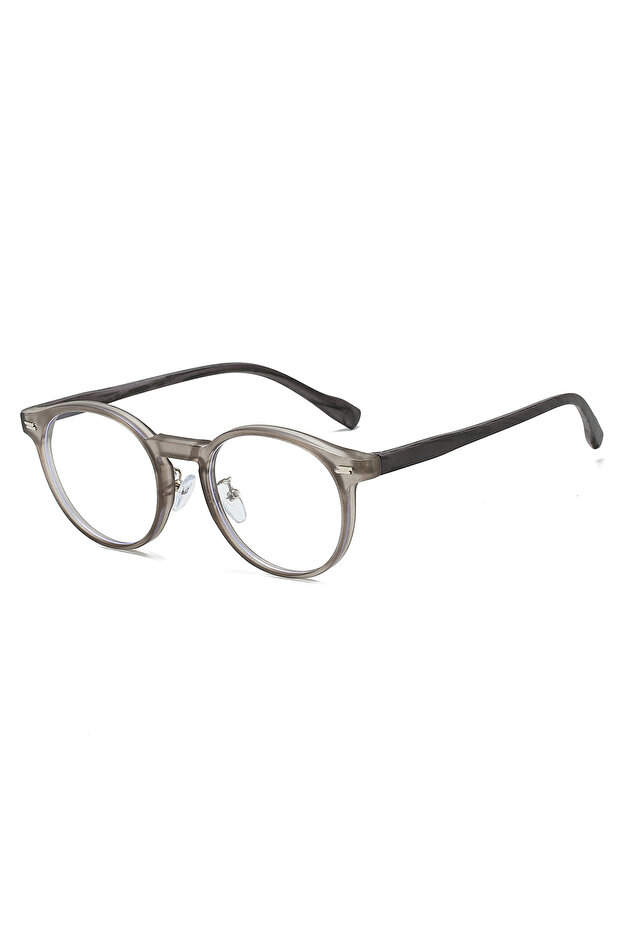 clear grey transparent lenses KAMMPT Vintage Round Glasses Fashion Retro Blue Light Blocking Eyeglas
