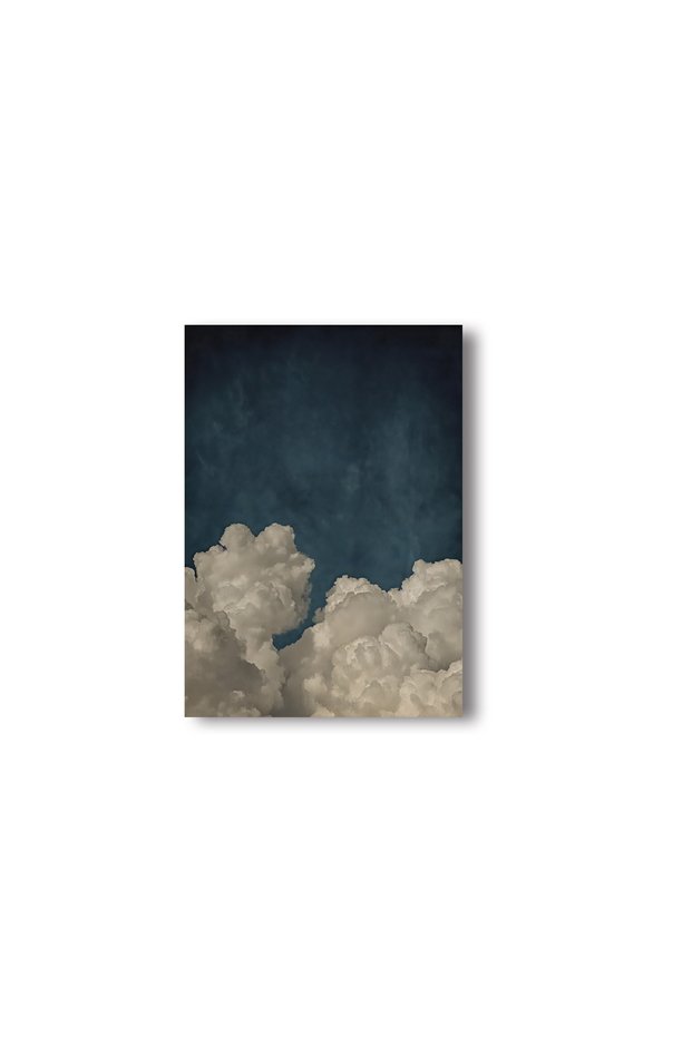 20x30cm No Frame WO-052-1 Abstract Blue Cloud Wall Art Poster Minimalist Sky Maximum Compromise Canv