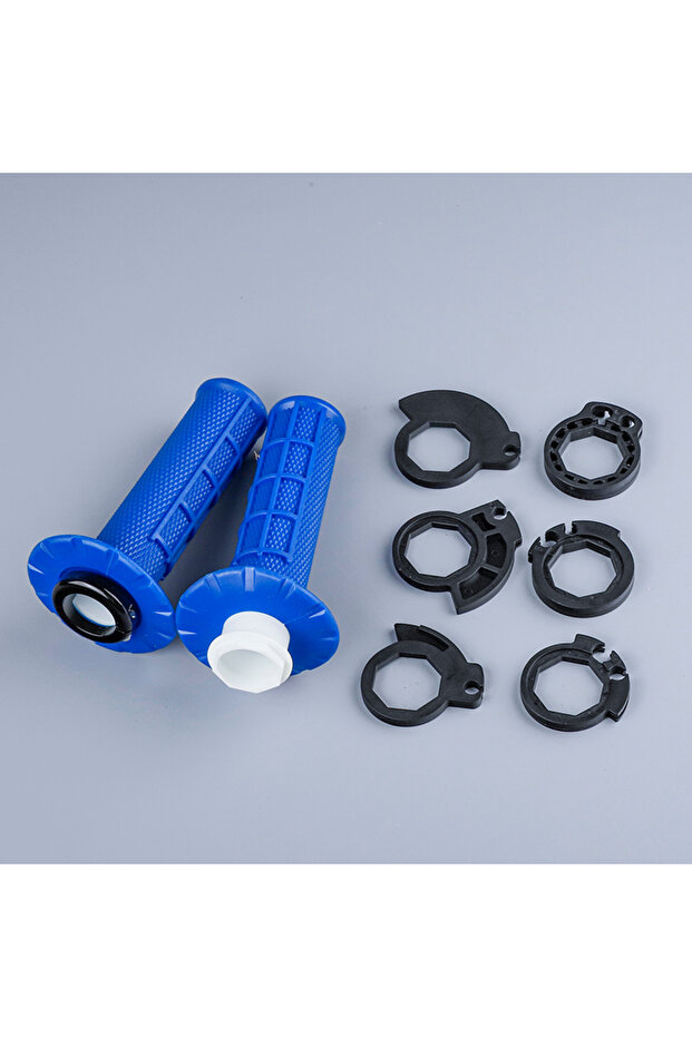 blue Motorcycle Universal Grips 7/8" 22mm Hand Grip Snap-on Cam Lock-on Grips Handlebar Grips For KT