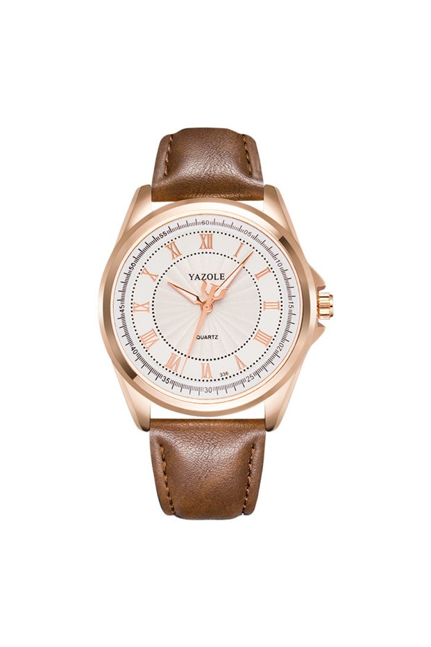 Brown White YAZOLE Quartz Watch Men Top Brand Luxury Watches Clock Wrist Watch Quartz-Watch Hodinky