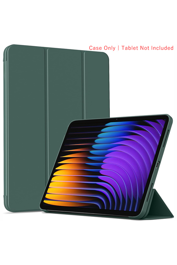 Xiaomi Pad 7 Pro YT Dark Green Tri-fold Flip Case For Xiaomi Pad 7/Pad 7 Pro 11.2 inch 2024 Magnetic