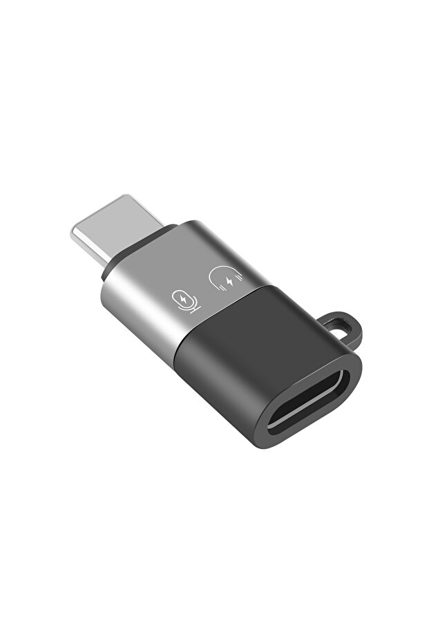 black PULUZ 8 Pin to USB-C / Type-C OTG Adapter Aluminum Alloy Data Transmission OTG Adapter