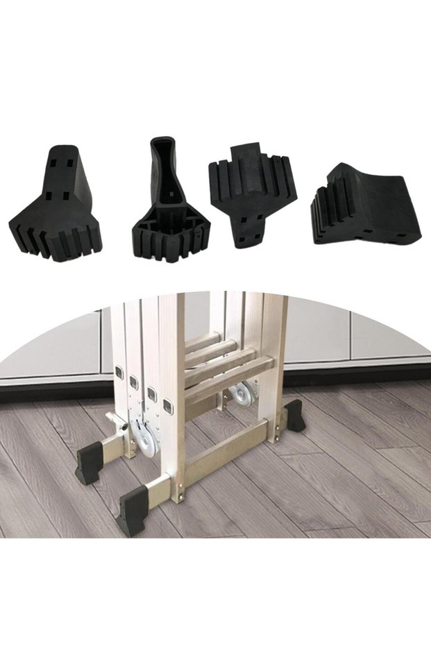 4 Pieces Ladder Foot Cover Rubber Premium Cushion Ladder Feet Mat Acces Tool Adder Balance Rod Foot