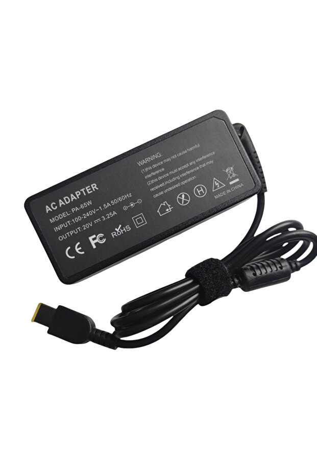Only Adapter 20V 3.25A 65W Square AC Laptop Charger Power Adapter For Lenovo Thinkpad X301S X230S G5