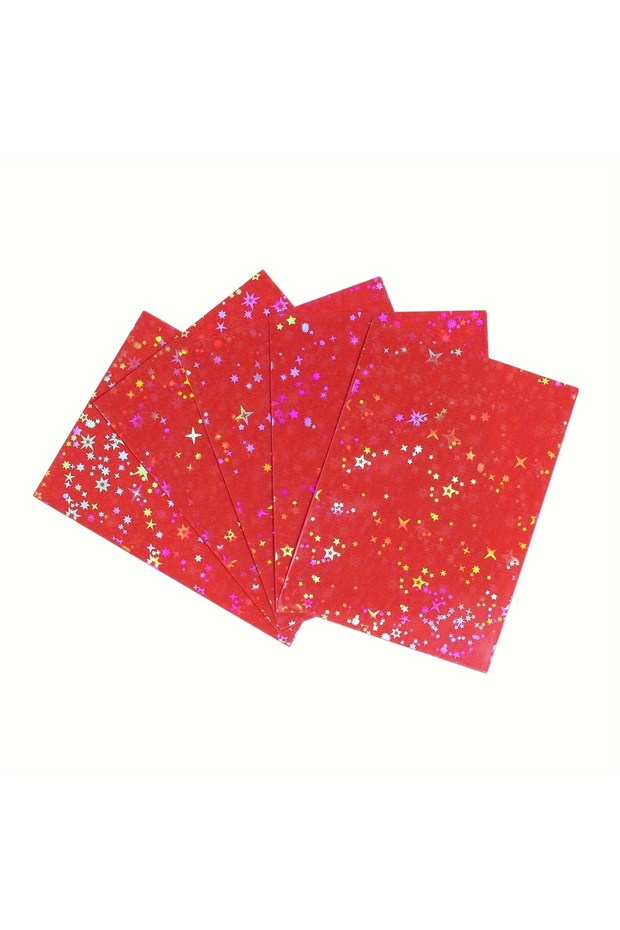 Red 100pcs Star Laser Flashing Holographic Card Sleeves 66x91mm Fit for TCG Cards Kpop Photocard,Exc