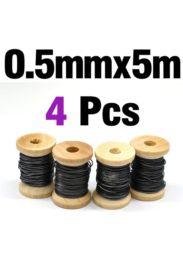 05mm 20m 4Pcs 4Rolls 0.5mm/1mm Soft Round Fly Tying Lead Wire Material Nymph Body Streamer Weight