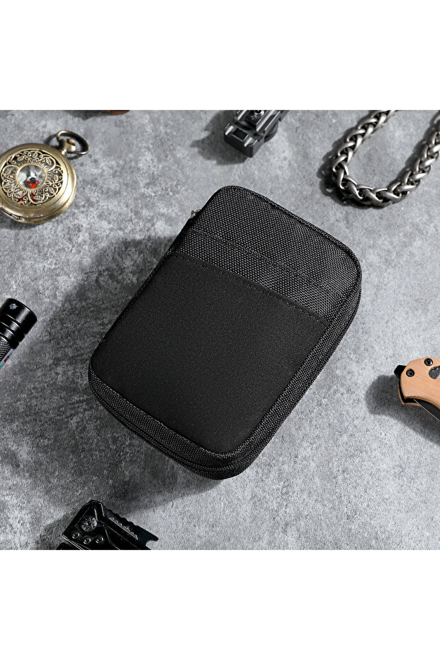 black New Outdoor EDC Organizer Pouch Pocket Tool Bag Portable Utility Gear Multitool Camping Hiking