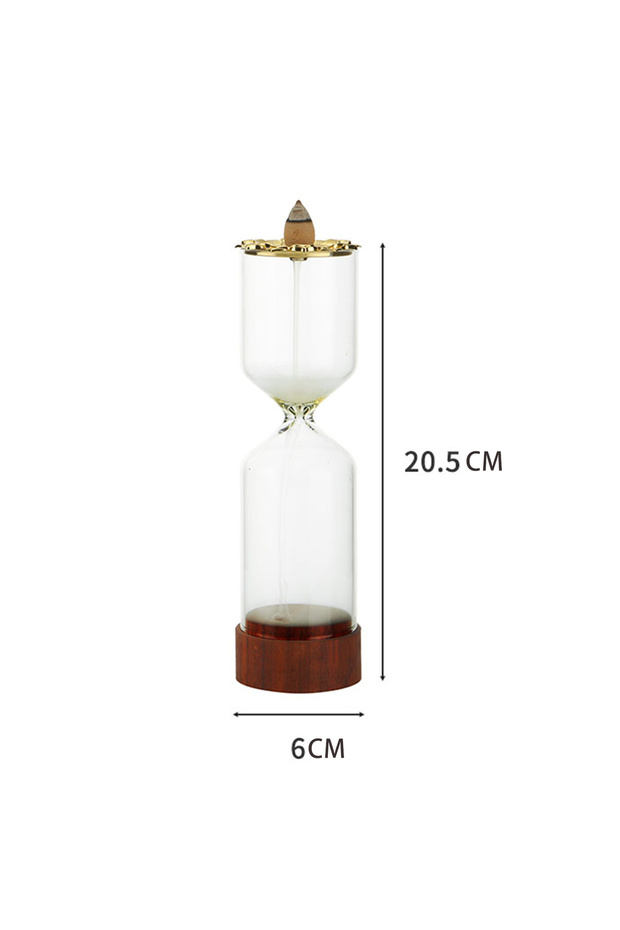 1pc Hourglass Incense Holder Waterfall Backflow Incense Burner for Incense Cone Aromatherapy Ornamen