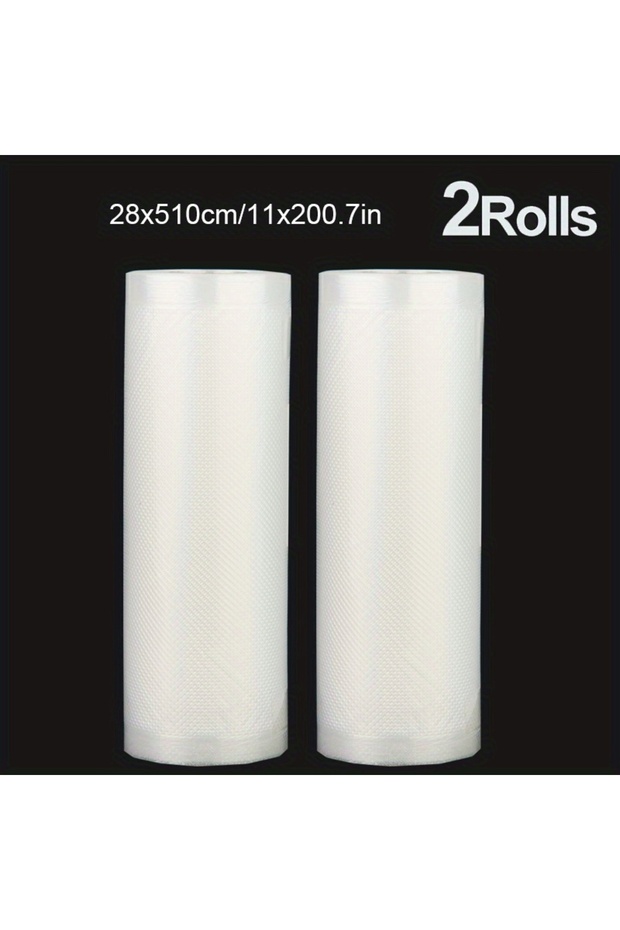 28x510CM 2 Rolls 2 Rolls Bulk Value Pack Heavy-Duty BPA-Free Vacuum Sealer Bags with Airtight Seal -
