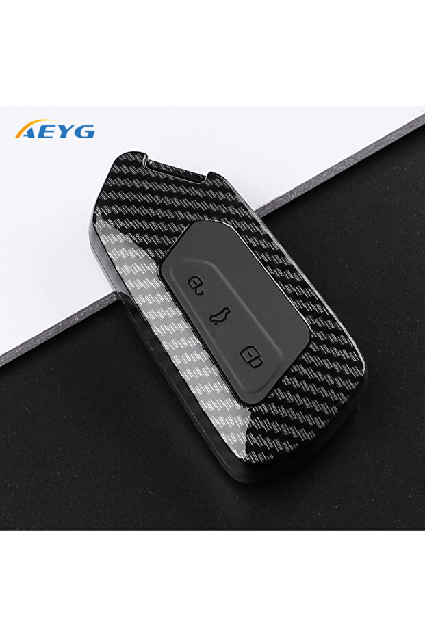 Carbon A3 ABS Carbon Fiber Car Key Case Shell Fob For VW Volkswagen Golf 8 2020 Skoda Octavia A8 MK8