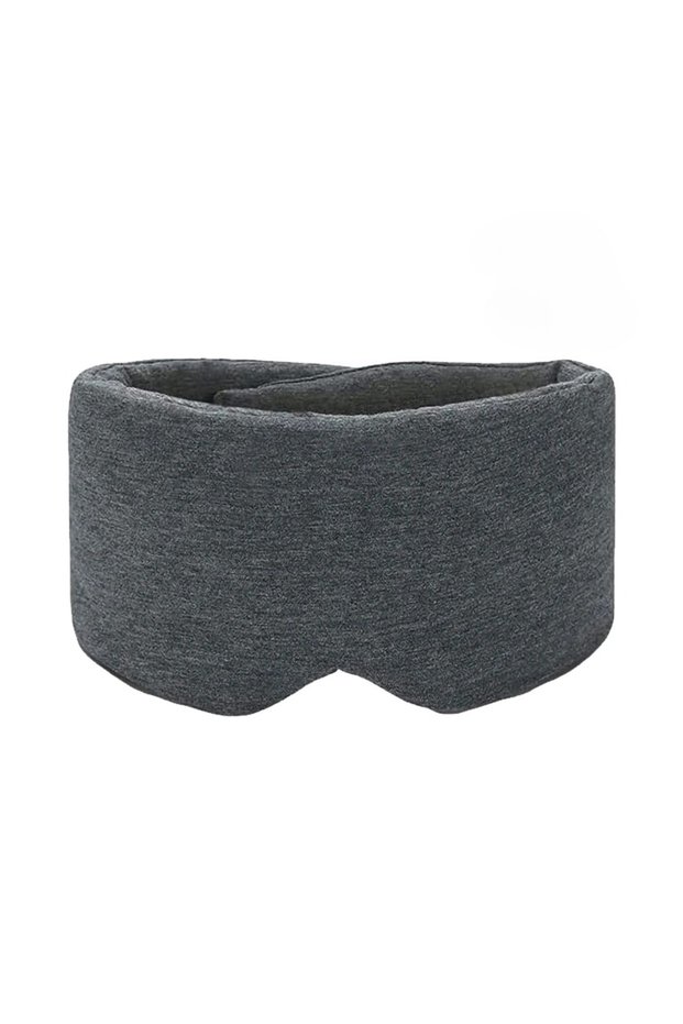 Dark Gray 100% Handmade Cotton Sleep Mask Blackout for Side Sleeper,Soft Portable Blackout Eye Cover