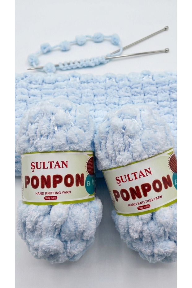 1 Piece Sultan Pompom Yarn Mulberry Yarn Scarf Blanket Pillow Cushion Knitting Yarn 100 Grams 15 Meters Color 926