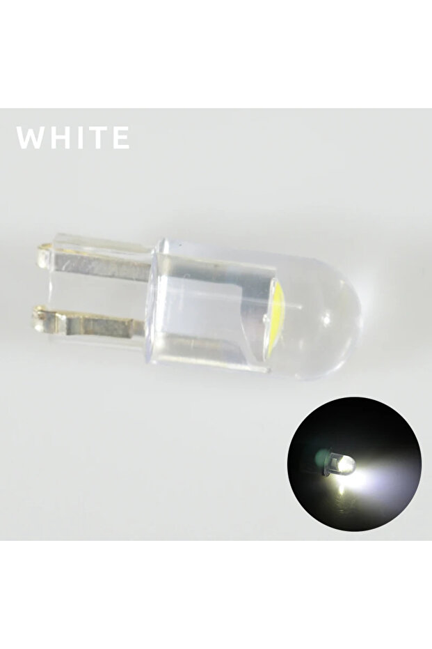 WHITE 10PCS T10 W5W COB LED Bulbs Car Wedge Parking Lights Auto License Plate Lamps Dome Read Lights