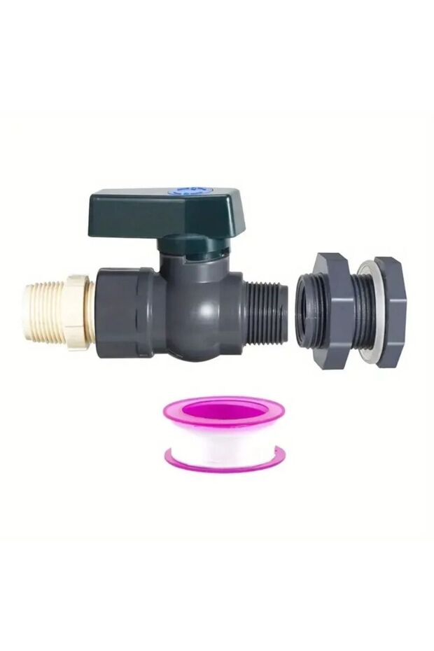 01 Durable PVC Rain Barrel Diverter Kit 3/4 Inch With Inner Connection Water Barrel Spigot Kit Fitti