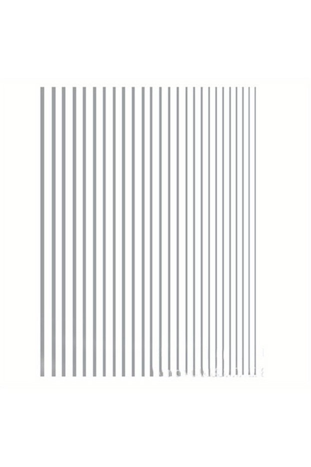 Silver 1pc 3D Nail Art Slider Golden/Silvery Line Stripe Nail Art Stickers, Self Adhesive Stirp Nail