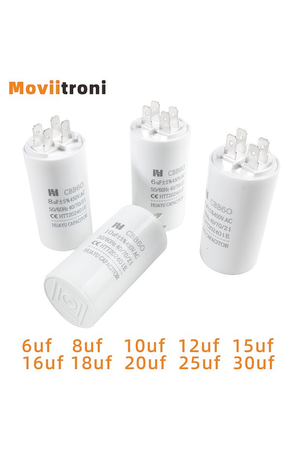 20uf CBB60 Capacitor 450VAC Double Insert 50/60hz Electric Replacement Start Run Capacitor For Air C