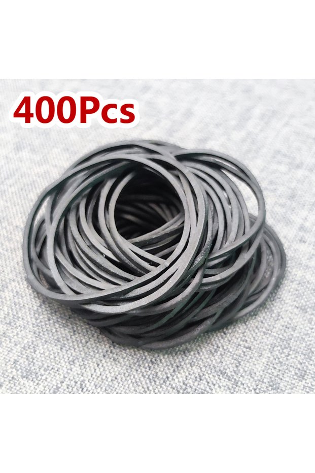 400Pcs 400 Pcs Black Rubber Bands Stretchable Band Sturdy Rubber 40mm Strong Elastic Band Office Sta