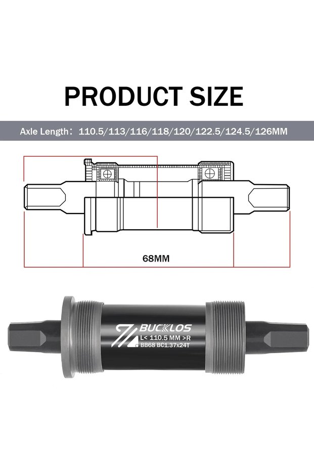 68x110.5mm Bicycle Bottom Bracket Road Mountain Bike Square Crank BB BB68 BB80 BB90