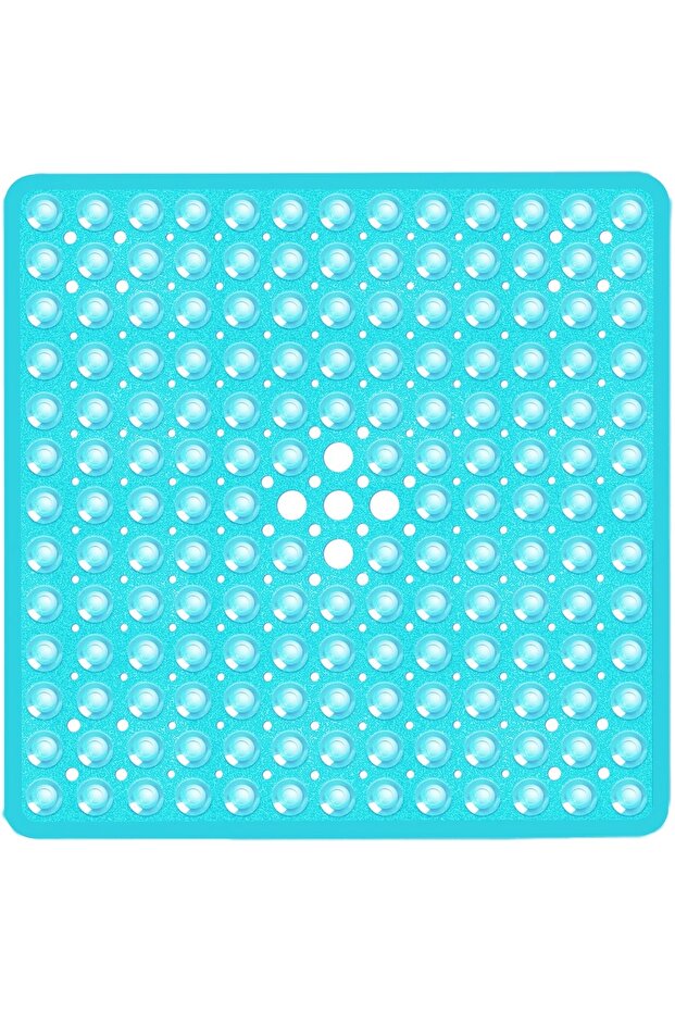 53x53cm Cyan 53x53cm Non Slip Shower Mat for Inside Shower Stall Mats for Bathroom Floor, Soft Bath