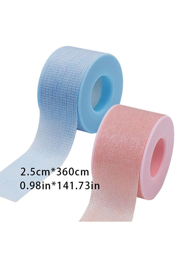 Mix-360cm-2pc New breathable easy to tear Medical Tape/White Silk Paper Under Patches Eyelash Extens
