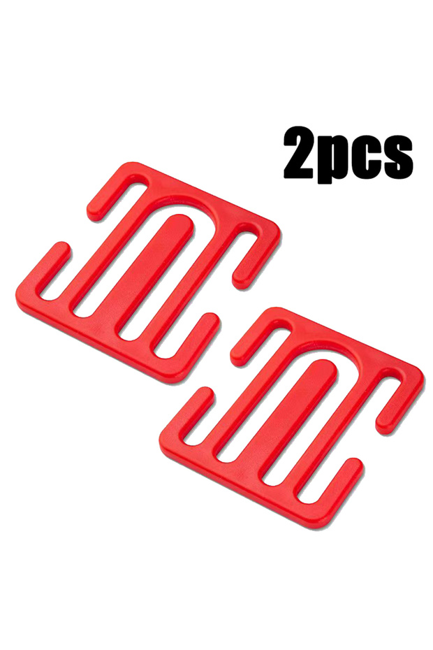 Red 2pcs Car Child Safety Belt Adjustment Anchor Simple Limit Device for Anti Neck Seat Universal Sh