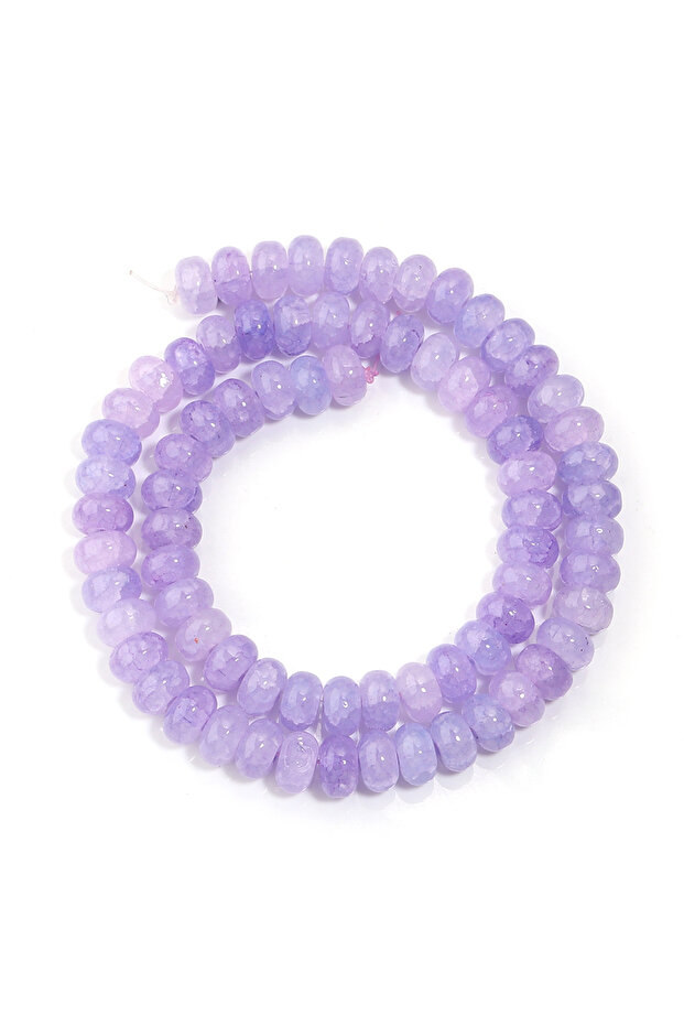 5x8mm approx 73pcs Purple 5x8mm Natural Abacus Rondelle Wheel Beads Glass Flat Round DIY Charms Brac