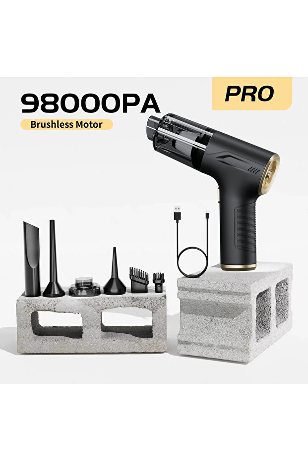 Pro CENRR 98000PA Car Vacuum Cleaner Portable Wireless Cleaner Powerful Strong Suction Handheld Clea