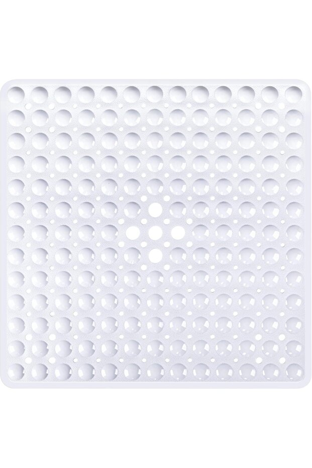 53x53cm White 53x53cm Non Slip Shower Mat for Inside Shower Stall Mats for Bathroom Floor, Soft Bath
