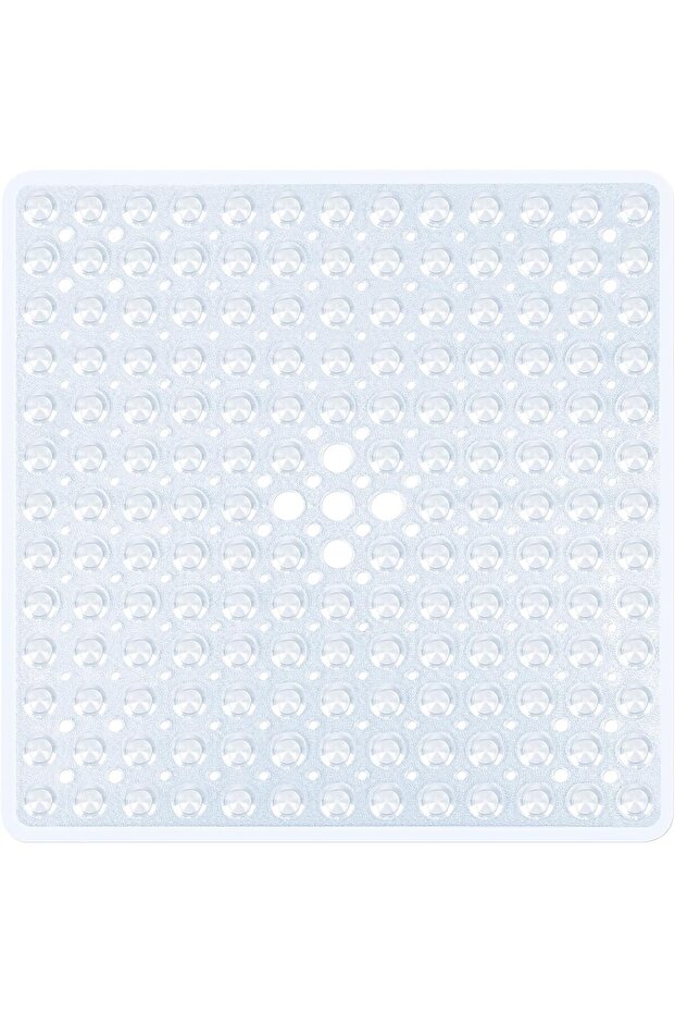 53x53cm Clear 53x53cm Non Slip Shower Mat for Inside Shower Stall Mats for Bathroom Floor, Soft Bath