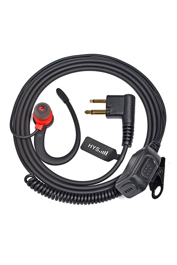 HYS 2pin G-Shape Earpiece Headset with PTT Mic for Motorola CP040, CP200, XTN446 Portable 2-Way Radi