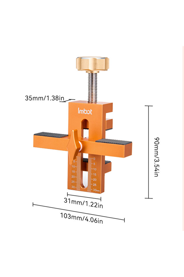 Orange Cabinet Door Mounting Jig, with Support Arm&Clamp, Aluminum Alloy Body Tool for Installing Ca