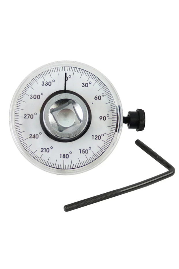 Silver Torque Wrench Torquemeter Dial Hand Tool Auto Service Equipment Garage Calibrated In Degrees