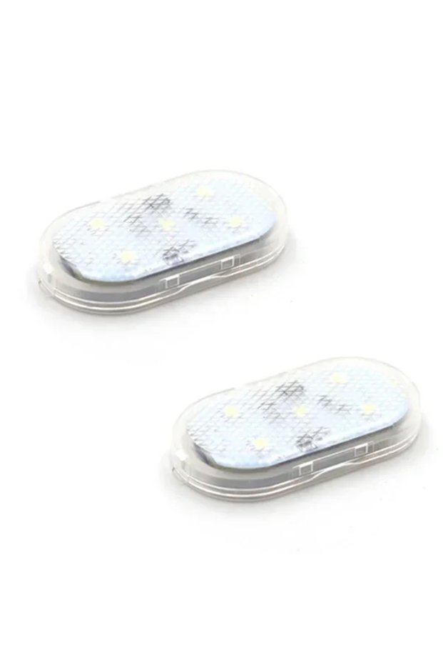 2PCS 2pcs LED Car Door Lights Magnetically Switch Rechageable Welcome Warning Light Car Interior Ant
