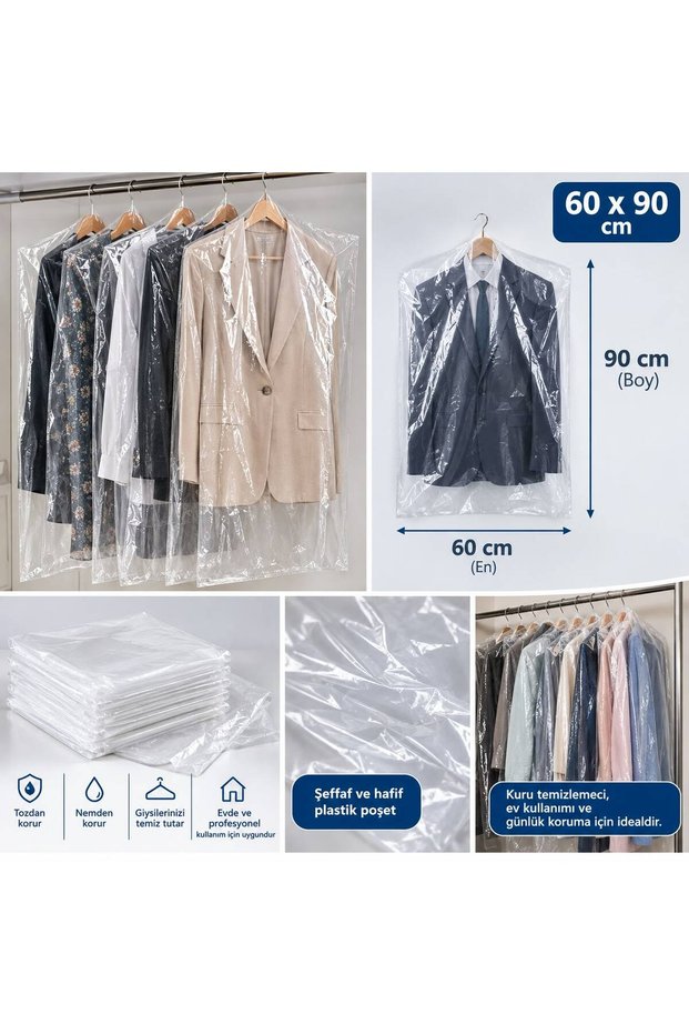 Suit Bag 25 Pieces Transparent Closet Organization