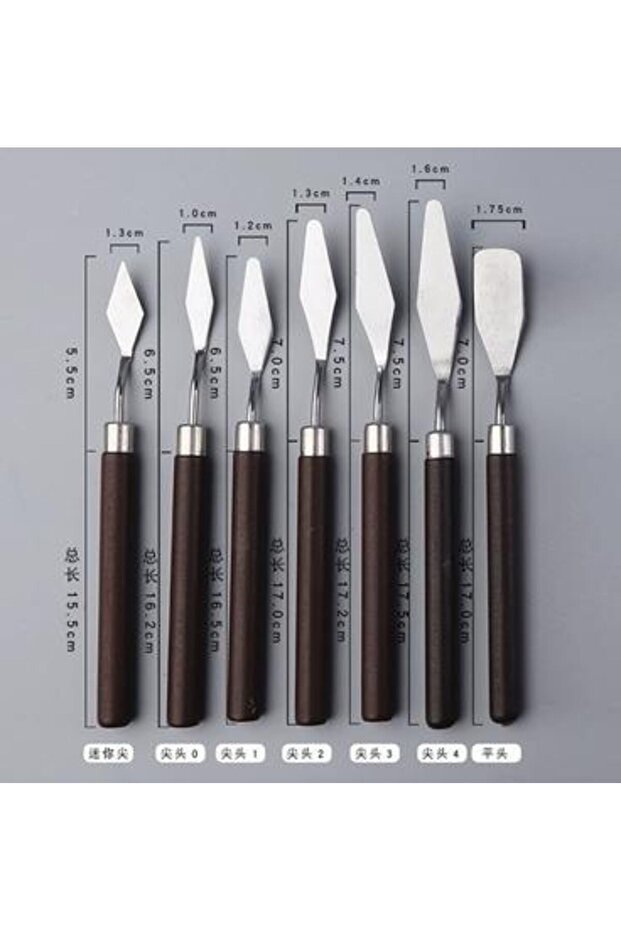 7 pcs 5pcs Art Oil Painting Scraper Paint Scraper Wooden Handle Palette Knife Set for Gouache Oil Pa