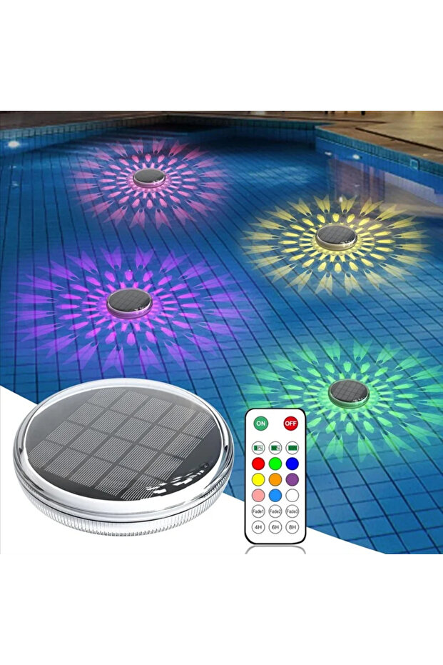 1PCS Solar Floating Light ,Pool Lights That Float with Remote Control, Modes 9 Lighting Timing Mode