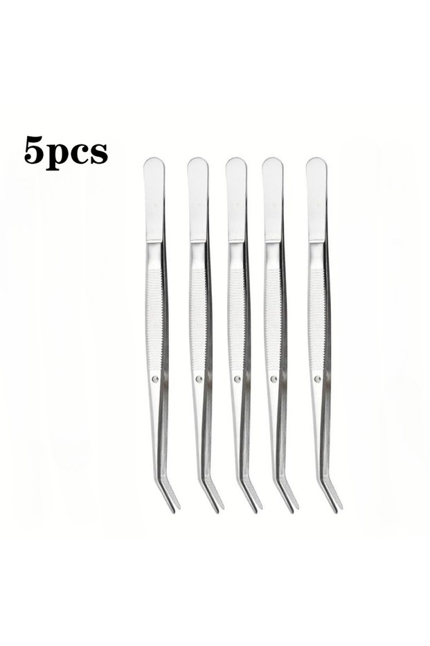 16cm 5pcs 1/5/10pcs Precision Stainless Steel Tweezers Set,Multifunctional Stainless Steel Tweezers