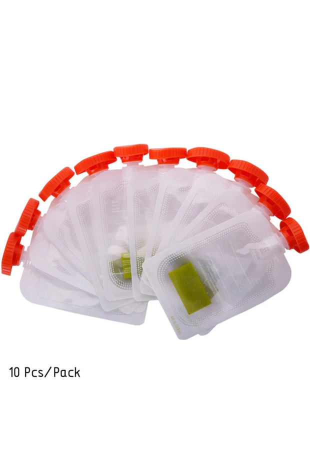 10 PCS Lot 10Pcs/bag Reusable Food Pouches Homemade Organic Puree Refillable Children Squeeze Bag Fo