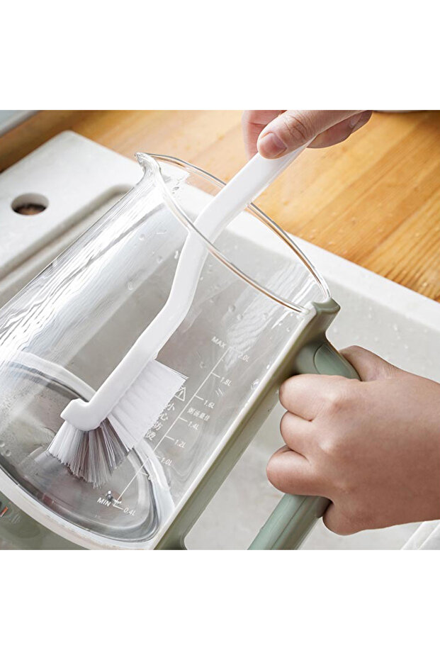 white 1PC Japanese Wash Crayfish Brush Abalone Cleaning Brush Cup Brush Kitchen Juicer Plastic Soy M
