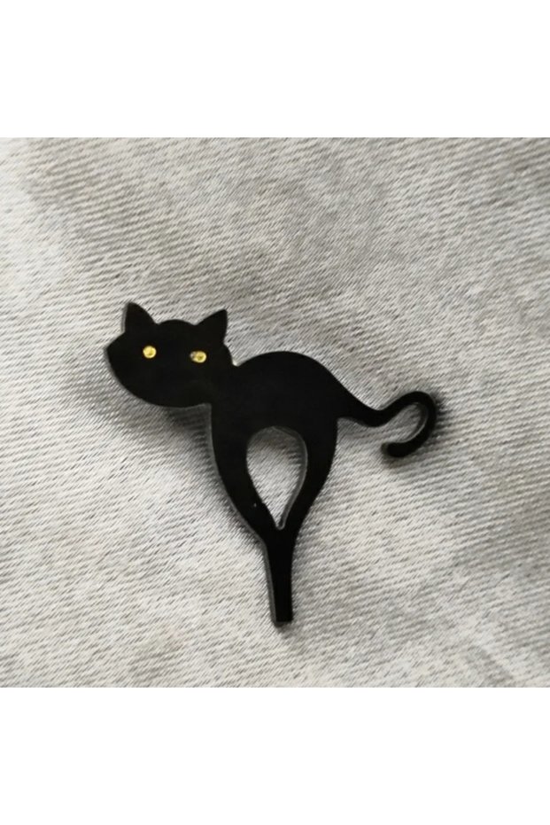 black Game YOU and ME and HER: A Love Story Aoi Mukou Hairpin Cosplay Black Hair Clip Gothic Acrylic