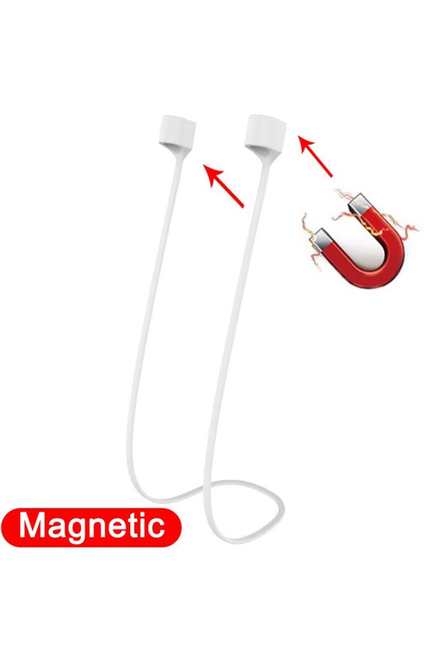 Magnetic-white Soft Silicone Anti Lost Magnetic Rope Earphones for Apple Airpods 2 1 3 Air Pods Pro
