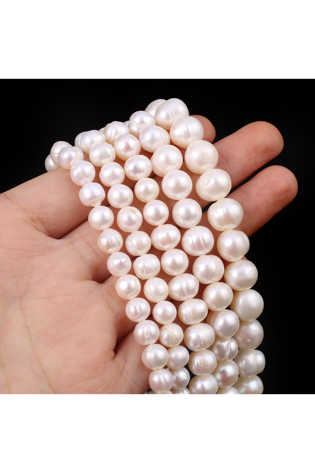 5-6mm NearRound-AA Natural Freshwater Pearl Beads NearRound Shape Isolation Loose Beaded for Jewelry