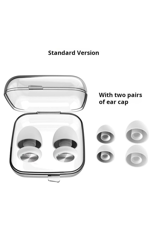white Bullet Type Earplugs Portable Sports, Sleep Sound Insulation Noise Reduction Silicone Earplugs