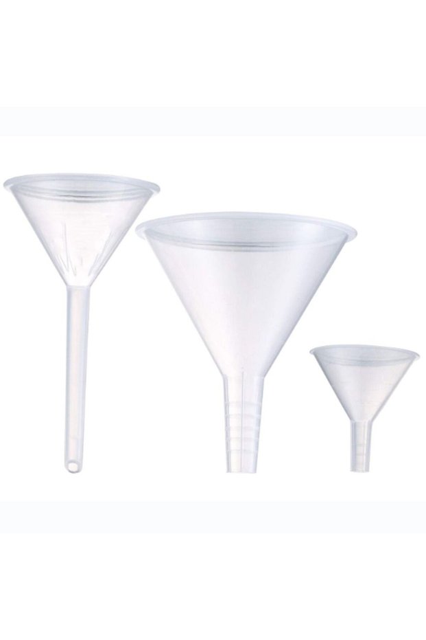 3Pcs-50-75-100mm 1/3Pcs Reusable Clear Plastic Funnel Set Lab PP Funnels Kitchen Funnel Lab Bottles