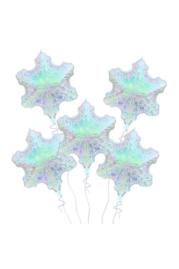 Other Snowflake 5pcs 5Pcs 23 Inch Snowflake Balloons Glittering Snowflake Balloons Wonderland Ice a