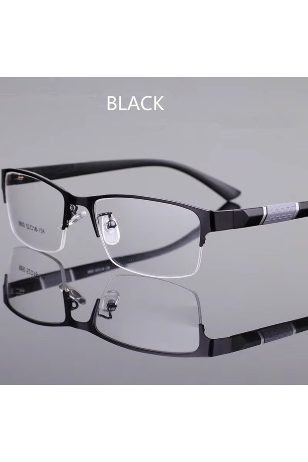 +100 black Men Reading Glasses Retro Business Hyperopia Glasses Anti Blue Light Reading Glasses 0 +1