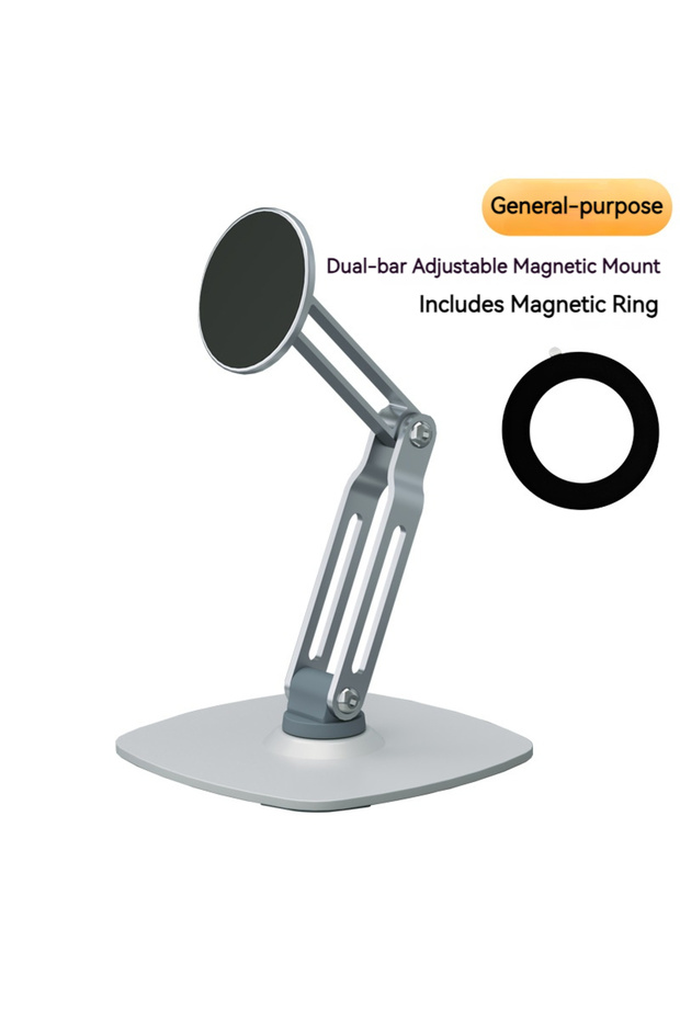 B20 2in1 Alloy Desktop Magnetic Tablet Phone Stand, Foldable Three Axis Support 360 Rotation Univers