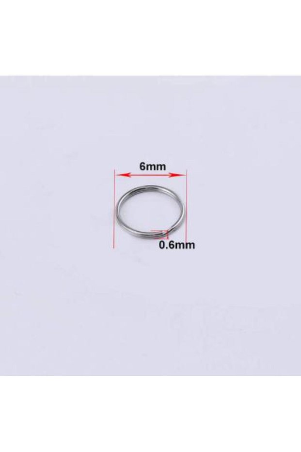 6mm 50pcs 6/8/10/12/14/16/18/20mm Metal Double-Ring Keychain Connectors for DIY Keychain Keyring Jew