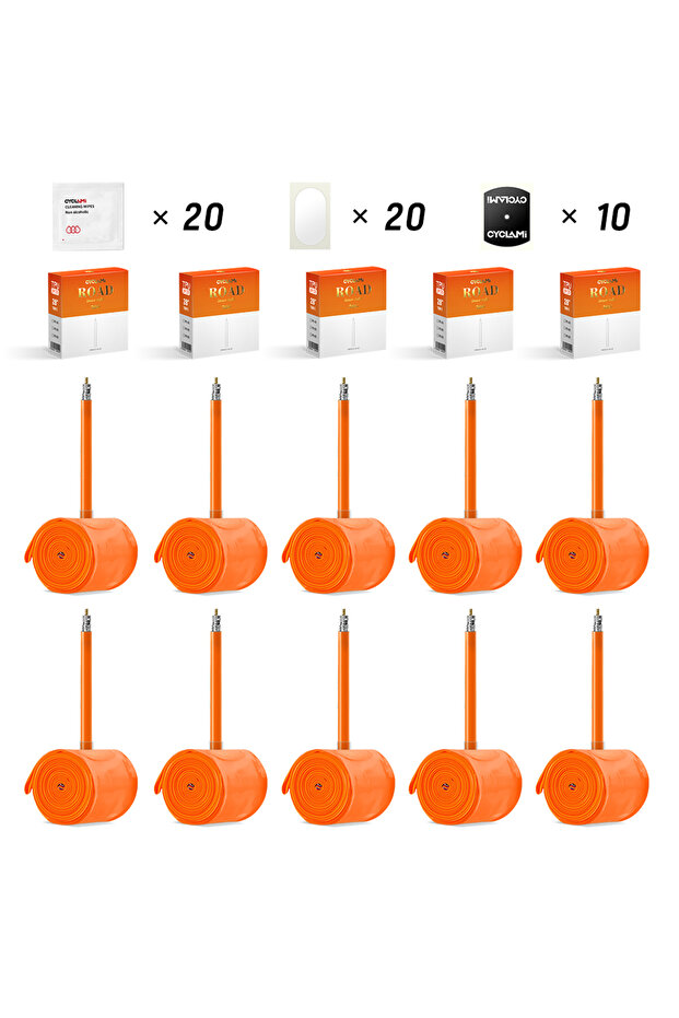Presta Valve 700c 85mm 18-32C 10 Pcs 10 Pcs CYCLAMI Ultralight TPU Bike Inner Tube 700c 18 23 25 28